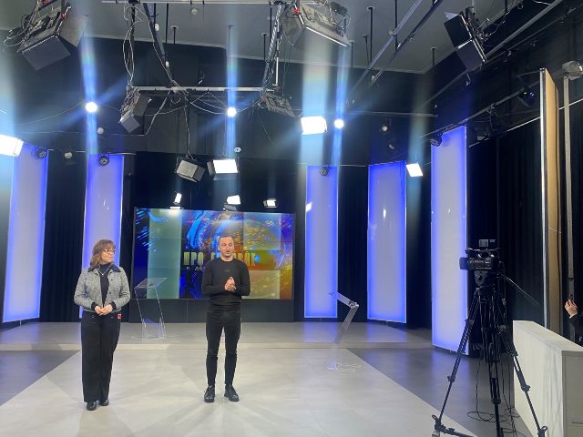 Лекція генерального директора ОТБ «Галичина» І. Дебенка та заступниці гендиректора з питань контенту і телепроєктів Ю.Юзьків